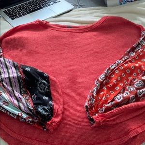 free people ballon sleeve top